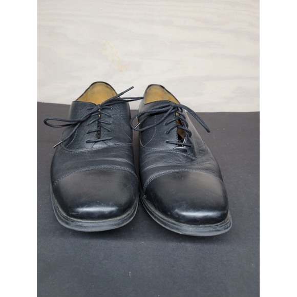 Cole Haan Men\'s SZ 11 Leather Dress Shoes Black Cap Toe Lace Up main image 4